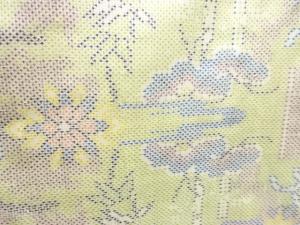 アンティーク　松菊笹模様織出し本場大島紬着物（5マルキ）